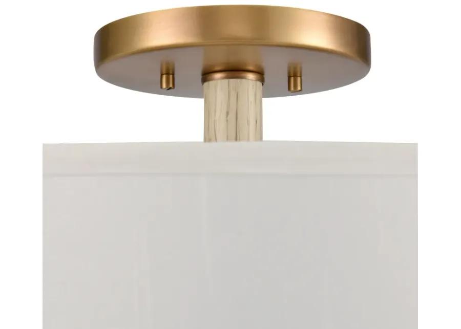 Neville 20'' Wide 4-Light Semi Flush Mount - Natural Brass