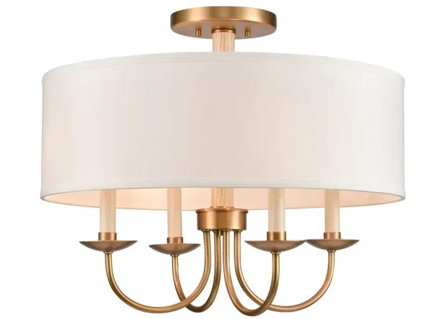 Neville 20'' Wide 4-Light Semi Flush Mount - Natural Brass