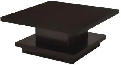 Reston Pedestal Square Coffee Table Cappuccino