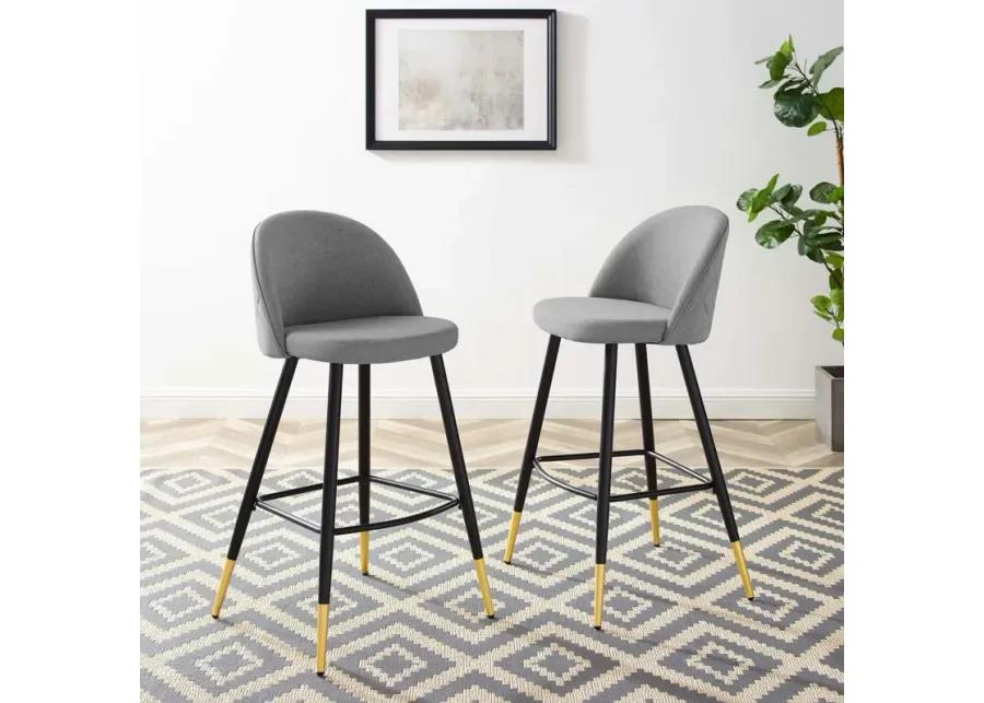 Cordial Fabric Bar Stools - Set of 2