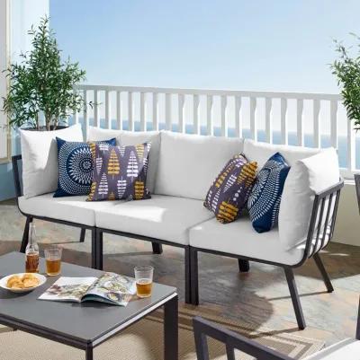 Riverside 3 Piece Outdoor Patio Aluminum Sectional Sofa Set