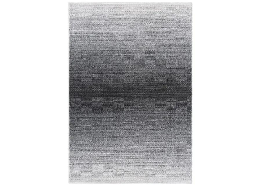 Adirondack Contemporary Grey / Dark Grey 5'-1" X 7'-6" Powerloomed Rug