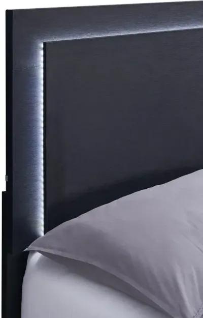 Marceline Twin Bed with LED Headboard Black