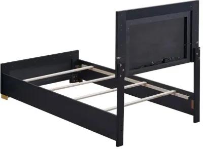 Marceline Twin Bed with LED Headboard Black