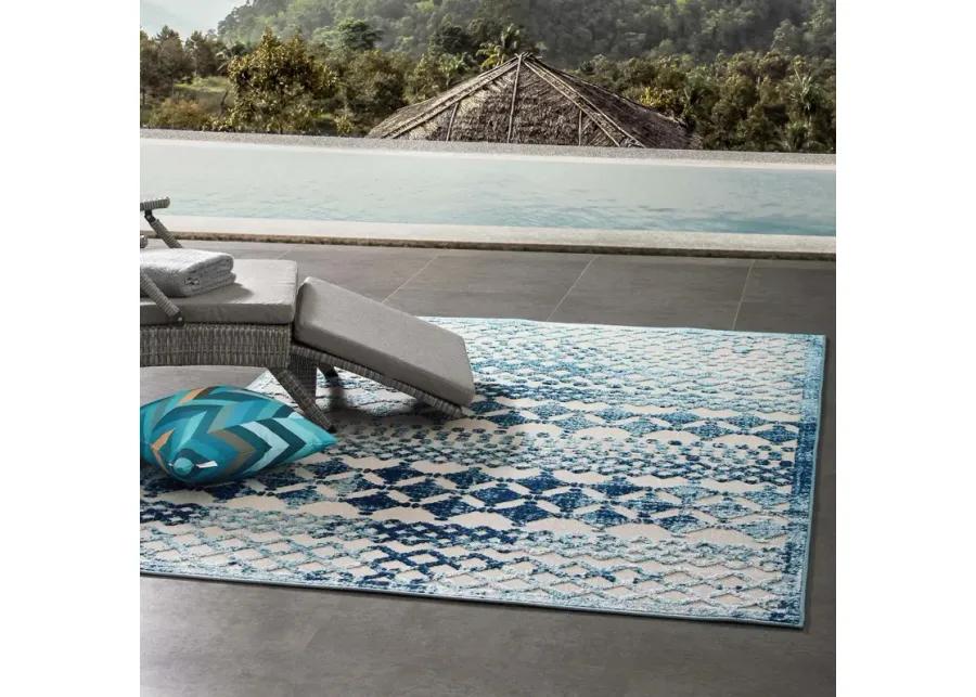 Reflect Giada Abstract Diamond Moroccan Trellis 5x8 Indoor/Outdoor Area Rug