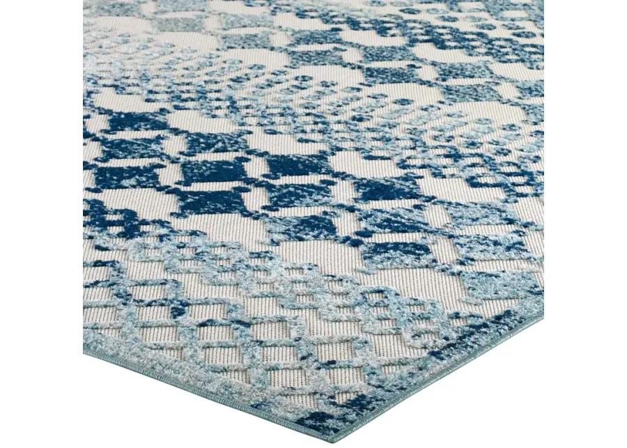 Reflect Giada Abstract Diamond Moroccan Trellis 5x8 Indoor/Outdoor Area Rug