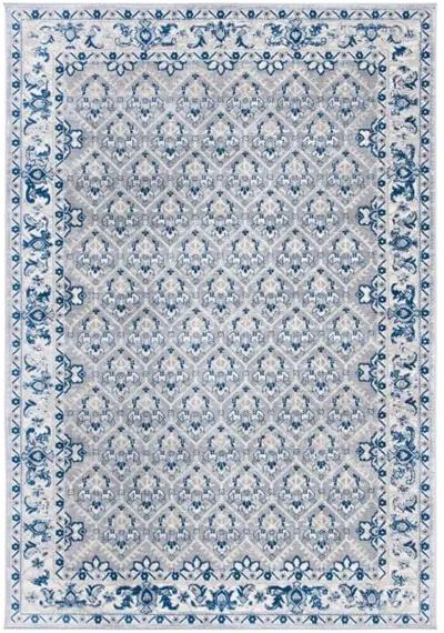 Brentwood 869 Grey / Blue 3' X 5' Small Rectangle Powerloomed Rug