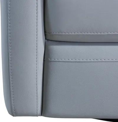 Desi Contemporary Swivel Accent Chair in Dove Gray Genuine Leather