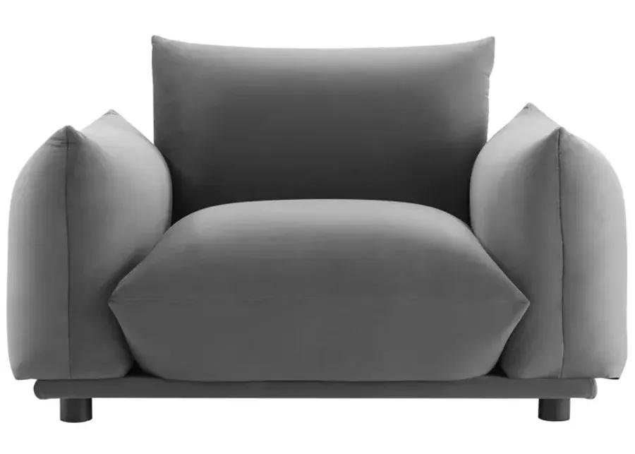 Copious Performance Velvet Armchair