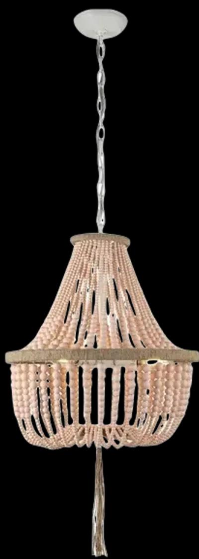 LUSH KRISTI 3 LIGHT 16.5 INCH DIA BLUSH BEADED PENDANT