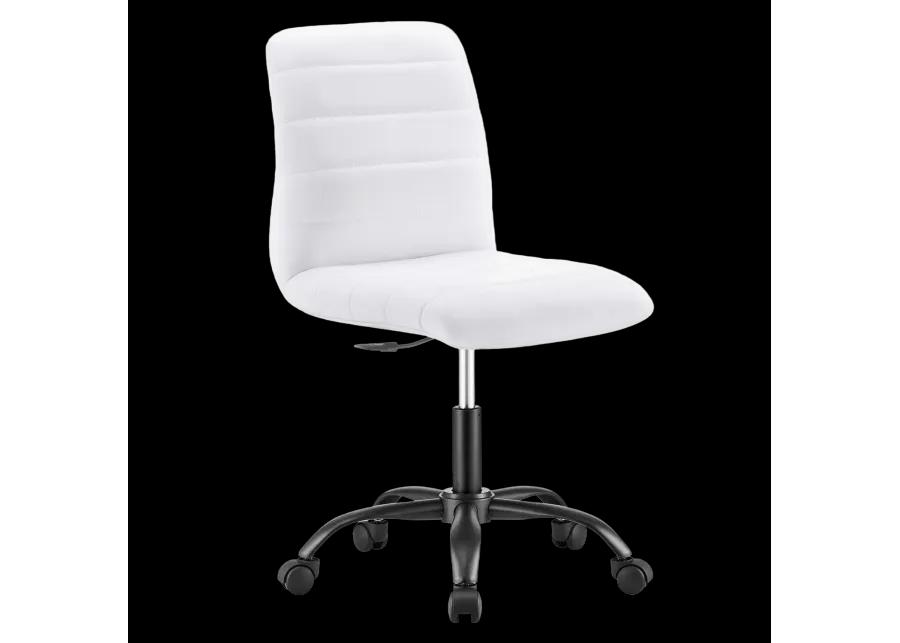 Ripple Armless Vegan Leather Office Chair