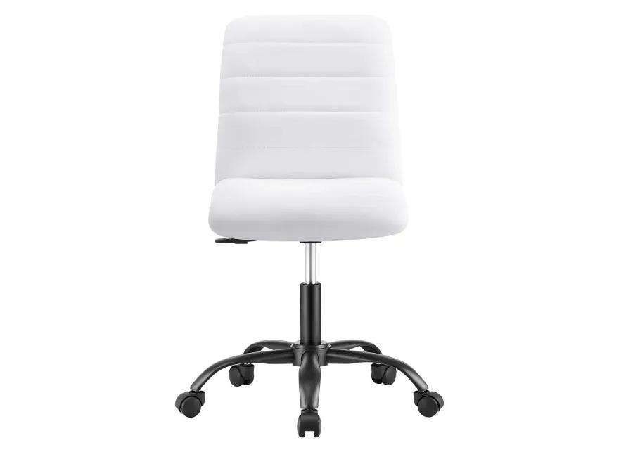 Ripple Armless Vegan Leather Office Chair