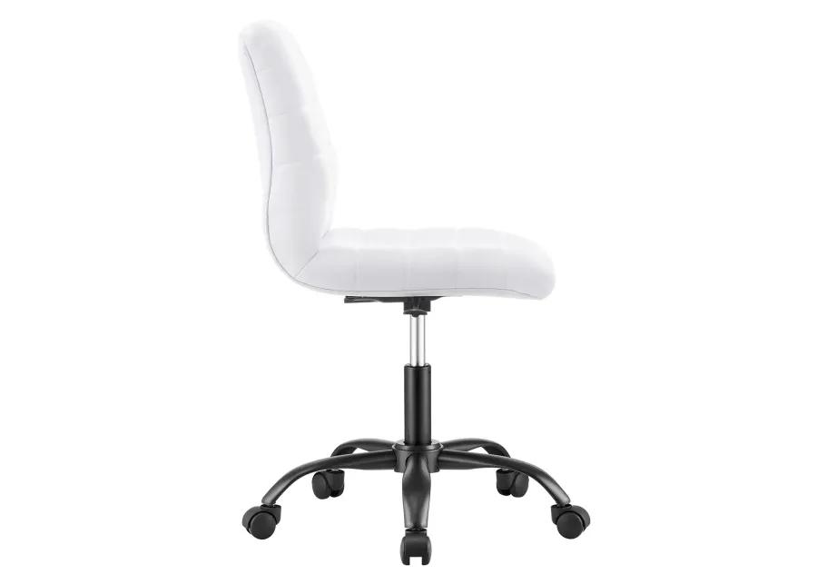 Ripple Armless Vegan Leather Office Chair