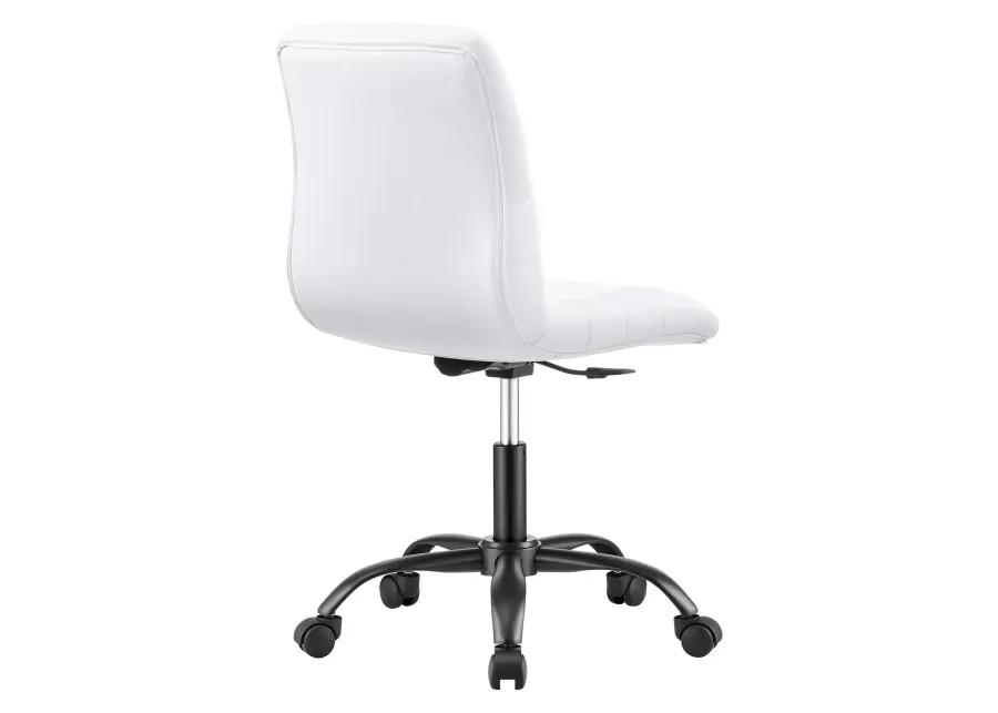 Ripple Armless Vegan Leather Office Chair