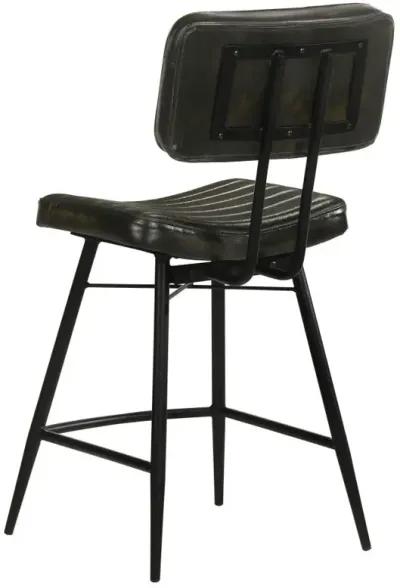 Partridge Upholstered Counter Height Stools with Footrest (Set of 2)