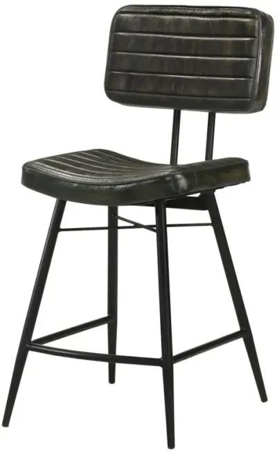 Partridge Upholstered Counter Height Stools with Footrest (Set of 2)