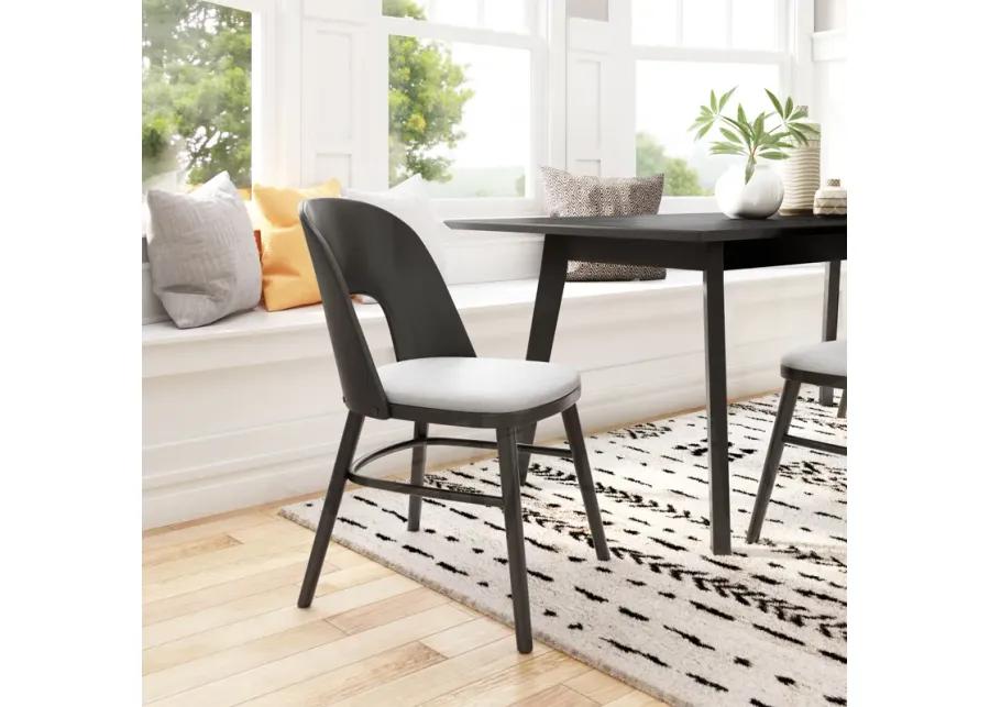 Iago Dining Chair (Set of 2) Gray & Black