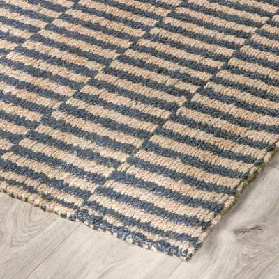 Monterey 9'x12' Jute Handwoven Sustainable Blue Accent Area Rug