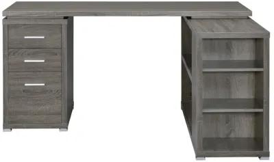 Yvette L-shape Office Desk Weathered Grey