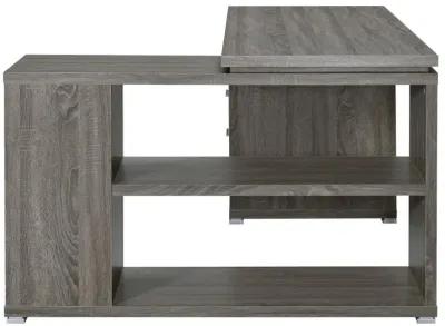 Yvette L-shape Office Desk Weathered Grey