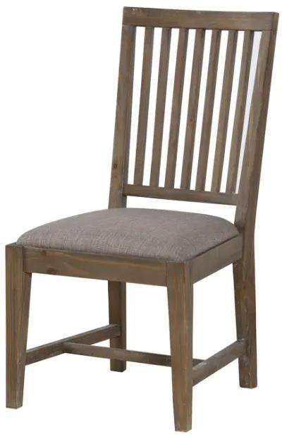 Autumn Solid Wood Upholstered Dining Chair in Flint Oak