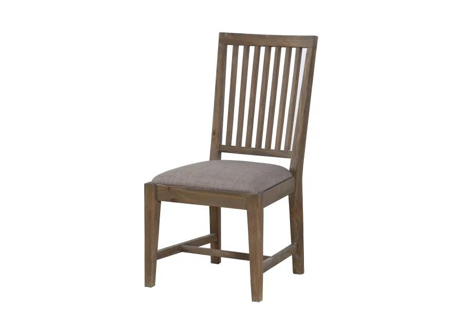 Autumn Solid Wood Upholstered Dining Chair in Flint Oak