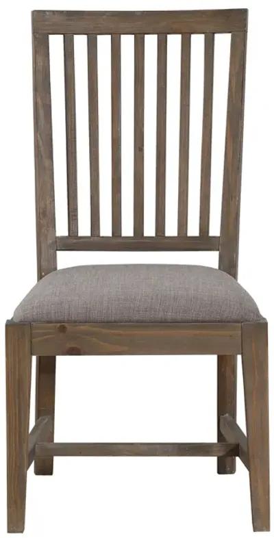 Autumn Solid Wood Upholstered Dining Chair in Flint Oak