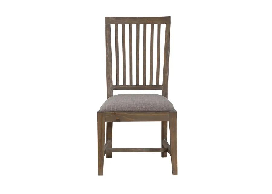 Autumn Solid Wood Upholstered Dining Chair in Flint Oak