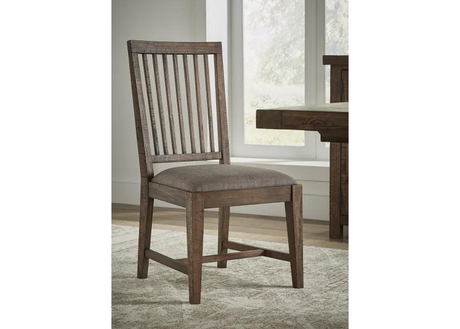 Autumn Solid Wood Upholstered Dining Chair in Flint Oak