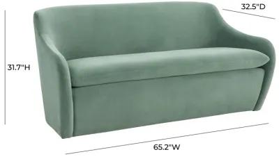 Cellia Frost Blue Velvet Loveseat