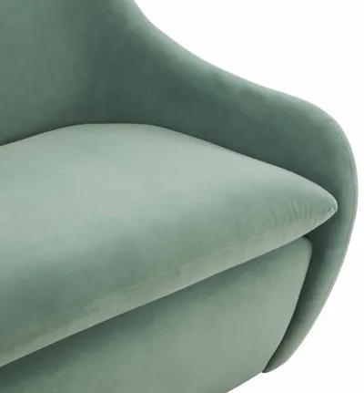 Cellia Frost Blue Velvet Loveseat