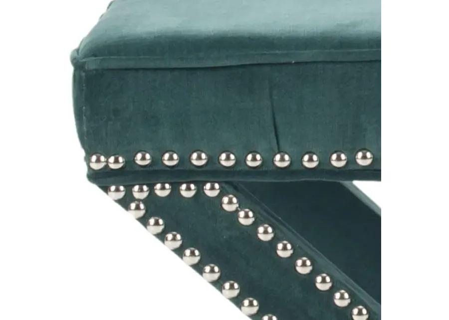 PALMER OTTOMAN - SILVER NAIL HEADS