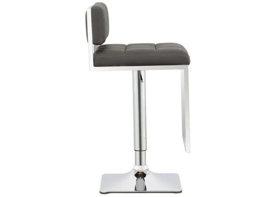 Alameda Adjustable Bar Stool Chrome and Grey