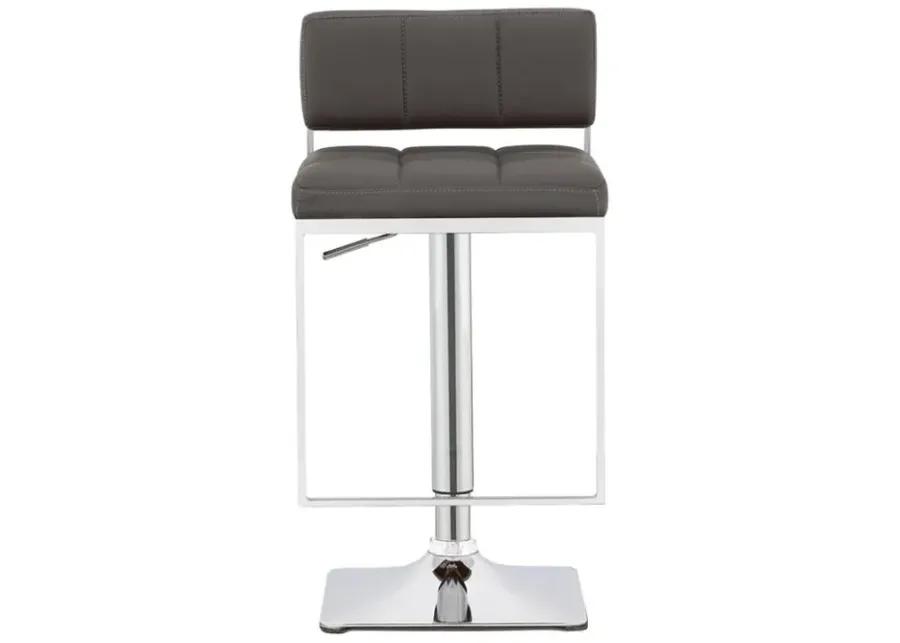 Alameda Adjustable Bar Stool Chrome and Grey