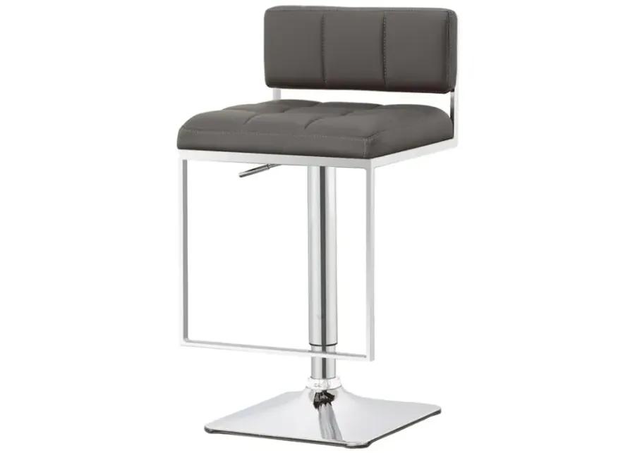 Alameda Adjustable Bar Stool Chrome and Grey