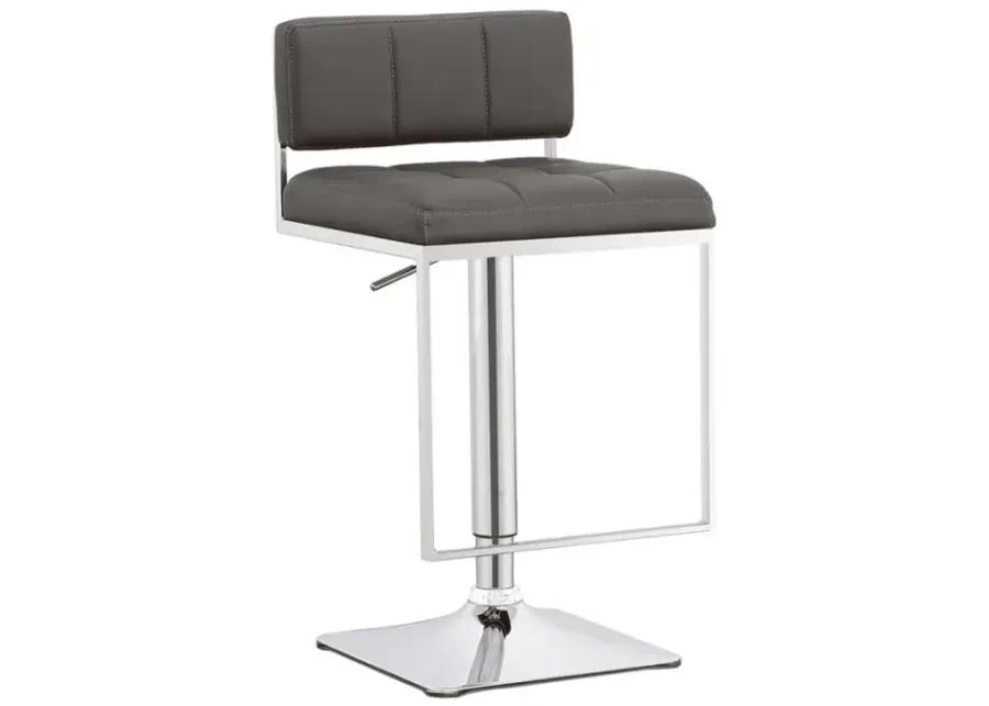 Alameda Adjustable Bar Stool Chrome and Grey