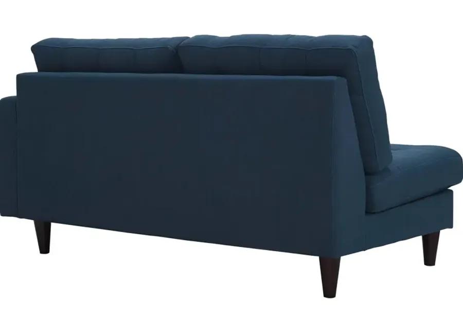 Empress Right-Facing Upholstered Fabric Loveseat