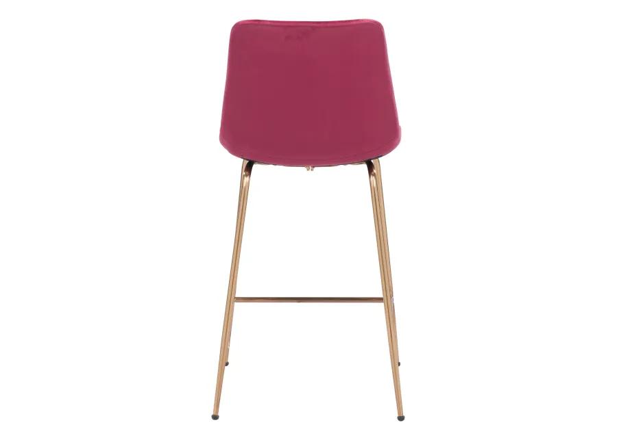 Tony Counter Stool Red & Gold