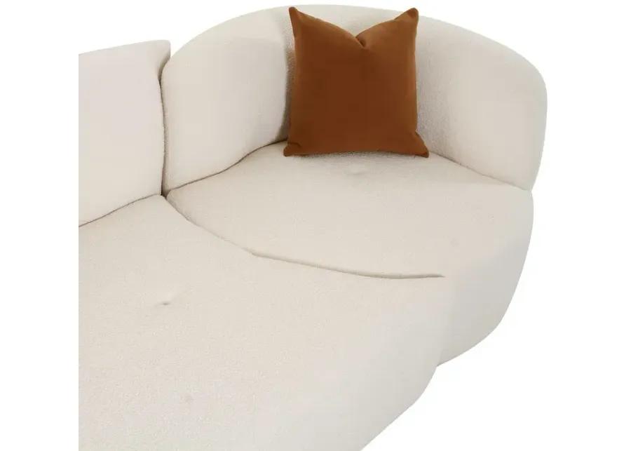 Fickle Cream Boucle 2-Piece Modular LAF Sofa