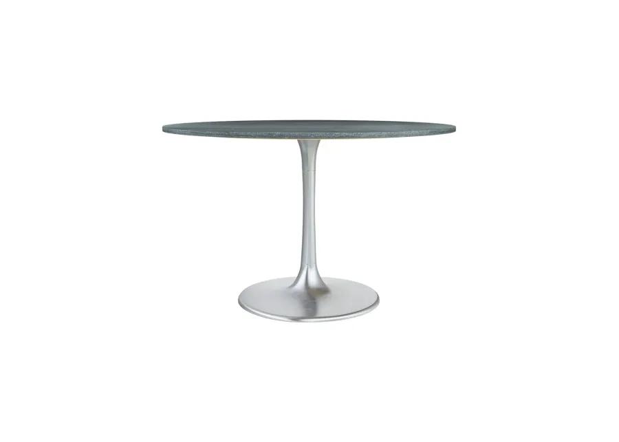 Metropolis Dining Table Gray & Silver