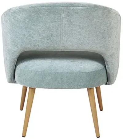 Madison Park Dinah Seafoam Open Back Accent chair with Antique Gold Metallic Legs