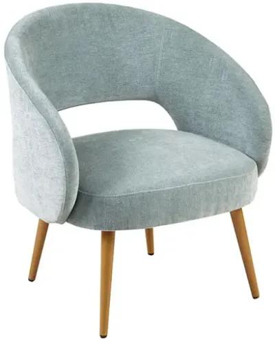 Madison Park Dinah Seafoam Open Back Accent chair with Antique Gold Metallic Legs