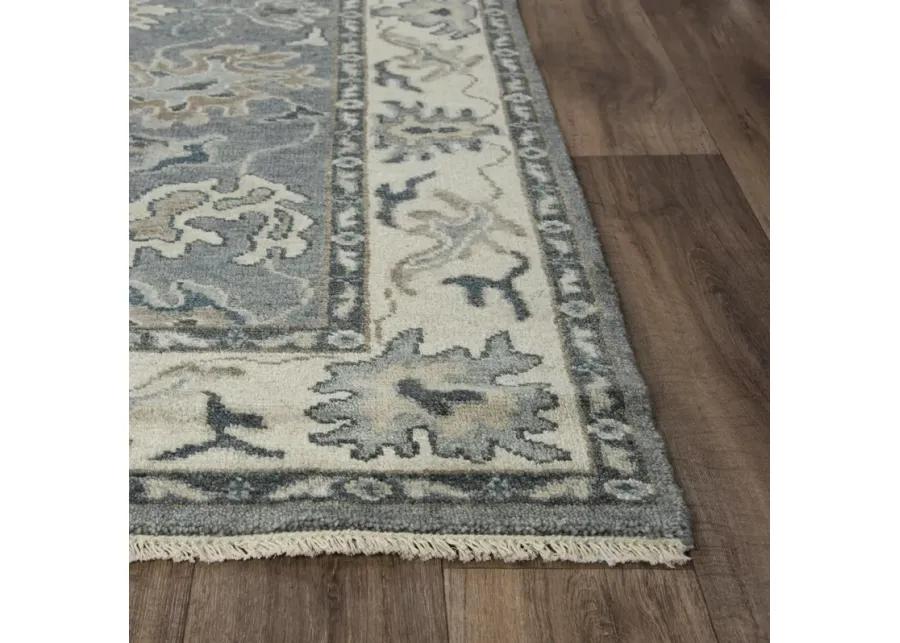 Ashton Gray  Hand Spun Wool/Tencel 6' x 9' Rectangle Rug