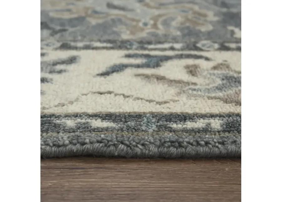 Ashton Gray  Hand Spun Wool/Tencel 6' x 9' Rectangle Rug