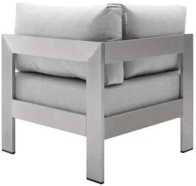 Shore Sunbrella® Fabric Aluminum Outdoor Patio Corner Sofa