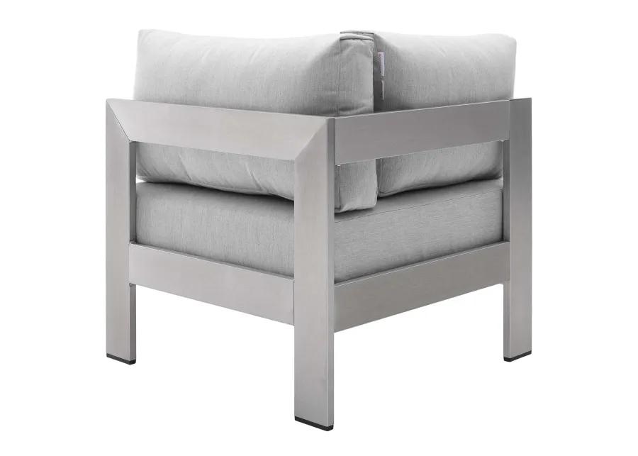 Shore Sunbrella® Fabric Aluminum Outdoor Patio Corner Sofa