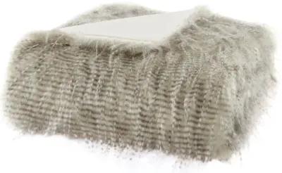 Madison Park Edina Black Faux Fur Throw