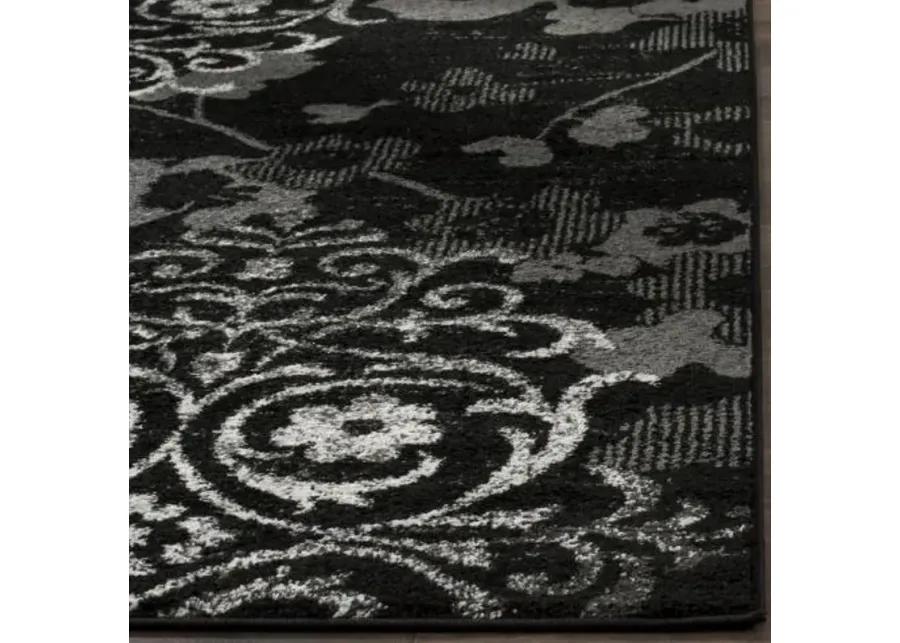 Adirondack Contemporary Black / Silver 2'-6" X 4' Powerloomed Rug