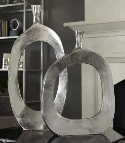 Cierra Aluminum Vases S/2