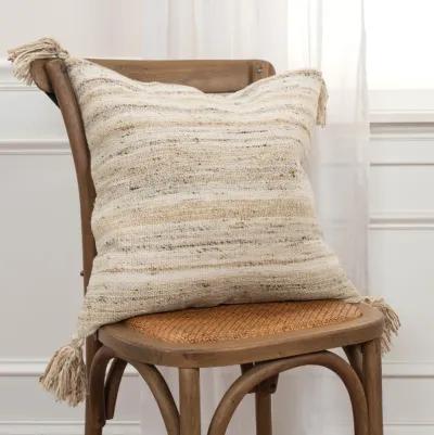 INDOOR OUTDOOR Mottled Brown Pillow